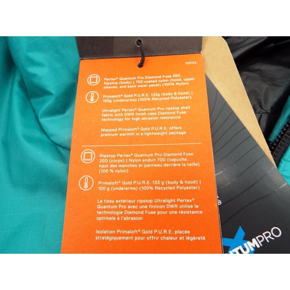 Mountain Hardwear Teal and Black Compressor Alpine Hooded Jacket Size Large NWT - Picture 6 of 14